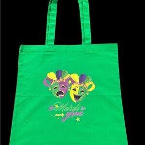 Green Mardi Gras Tote Bag